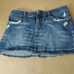 Celebrity Pink Distressed Mini Skirt